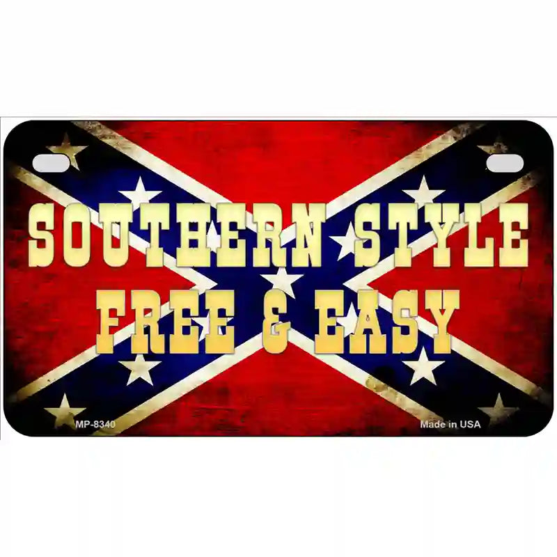 Southern Style Metal Novelty License Plate 7" x 4" (MP)