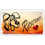 Rescue Dog Metal Novelty License Plate