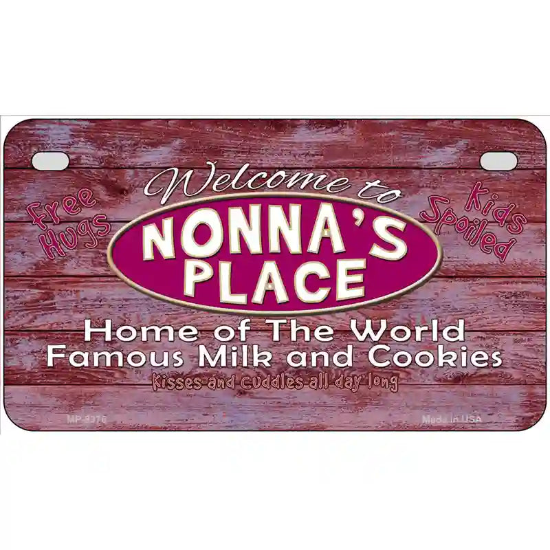 Nonnas Place Metal Novelty License Plate 7" x 4" (MP)