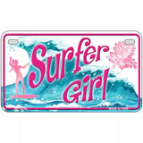 Surfer Girl Metal Novelty License Plate 7" x 4" (MP)