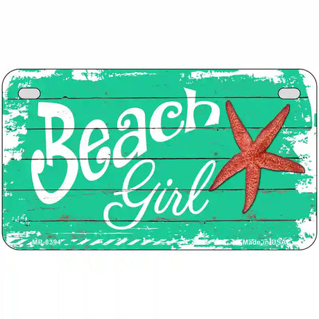 Beach Girl Metal Novelty License Plate 7" x 4" (MP)