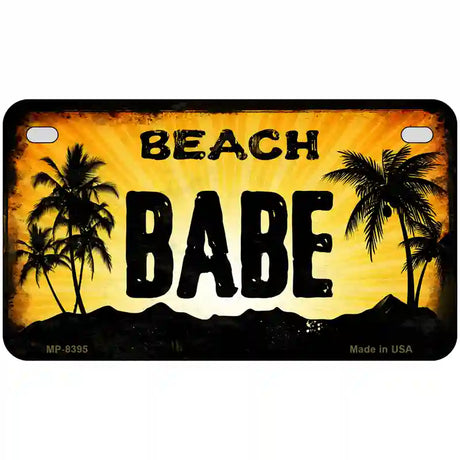 Beach Babe Metal Novelty License Plate 7" x 4" (MP)