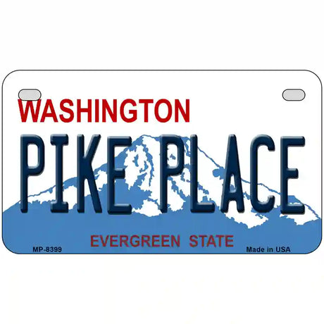 Pike Place Washington Metal Novelty License Plate 7" x 4" (MP)