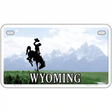 Wyoming State Novelty Metal License Plate 7" x 4" (MP)