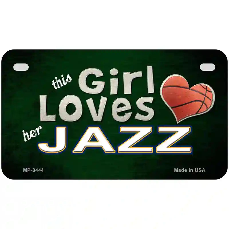 This Girl Loves Her Jazz Novelty Metal License Plate 7" x 4" (MP)