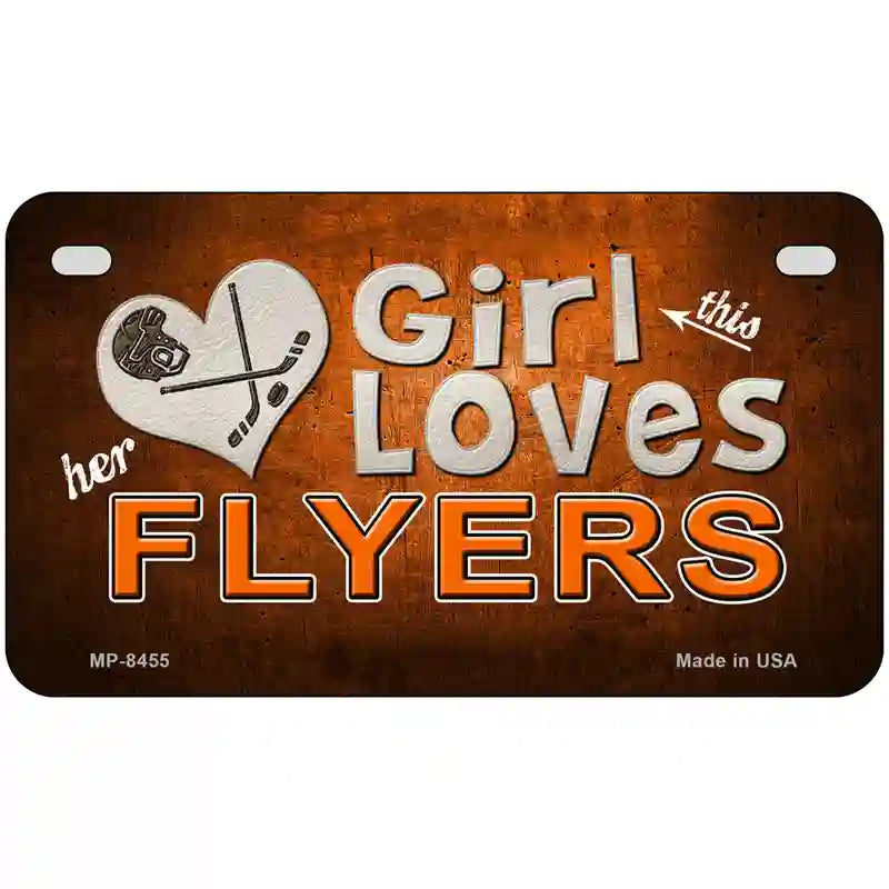 This Girl Loves Her Flyers Novelty Metal License Plate 7" x 4" (MP)