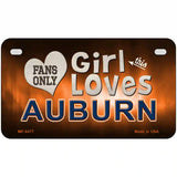 This Girl Loves Auburn Novelty Metal License Plate 7" x 4" (MP)