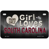 This Girl Loves South Carolina Novelty Metal License Plate 7" x 4" (MP)