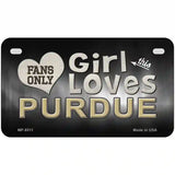 This Girl Loves Purdue Novelty Metal License Plate 7" x 4" (MP)