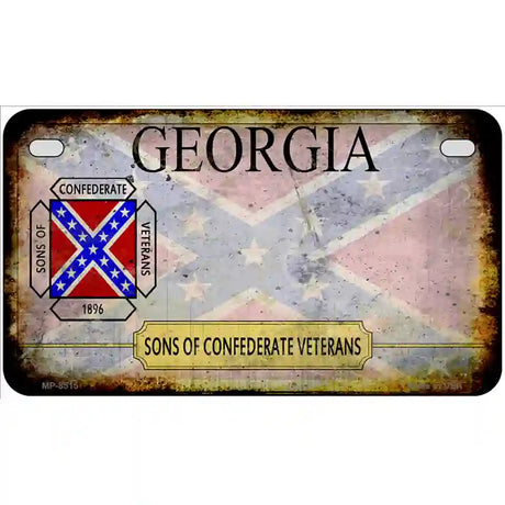 Georgia Rusty State Metal Novelty License Plate 7" x 4" (MP) / Yes