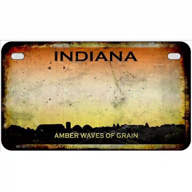 Indiana Rusty State Metal Novelty License Plate 7" x 4" (MP) / Yes