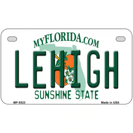 Lehigh FL Metal Novelty License Plate 7" x 4" (MP)