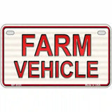 Farm Vehicle Metal Novelty License Plate