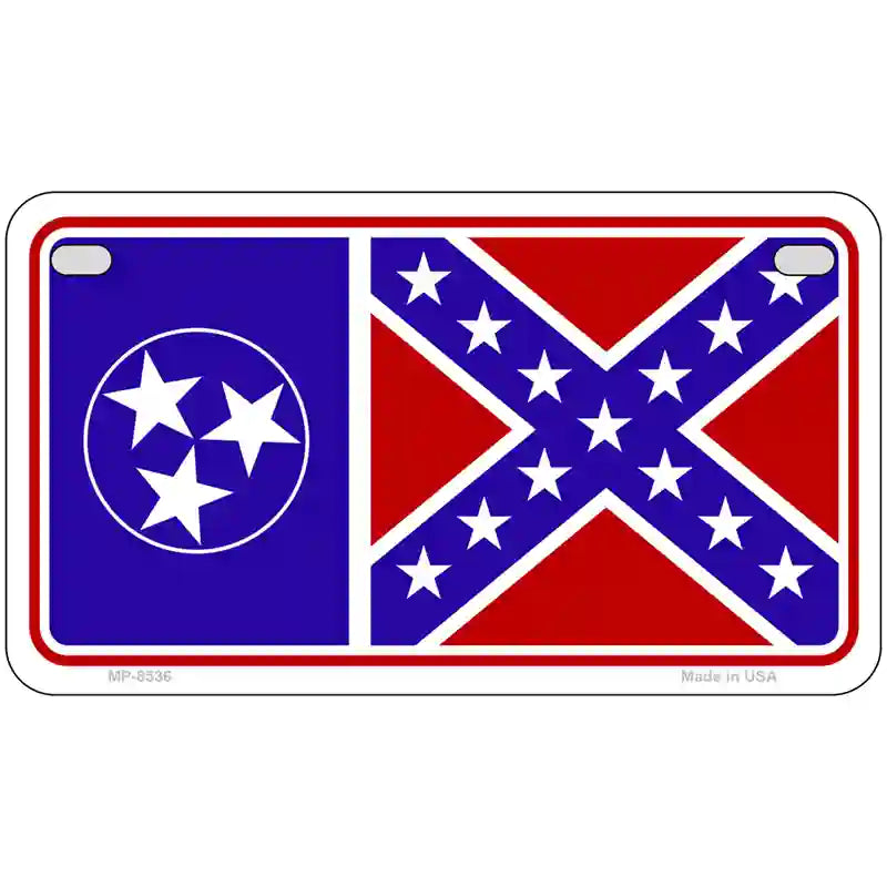 Confederate Flag Tennessee Novelty Metal License Plate 7" x 4" (MP)