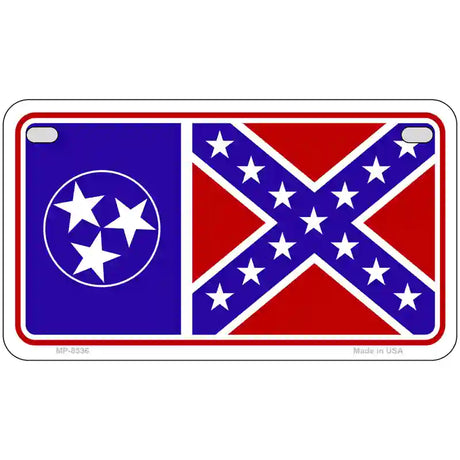 Confederate Flag Tennessee Novelty Metal License Plate 7" x 4" (MP)