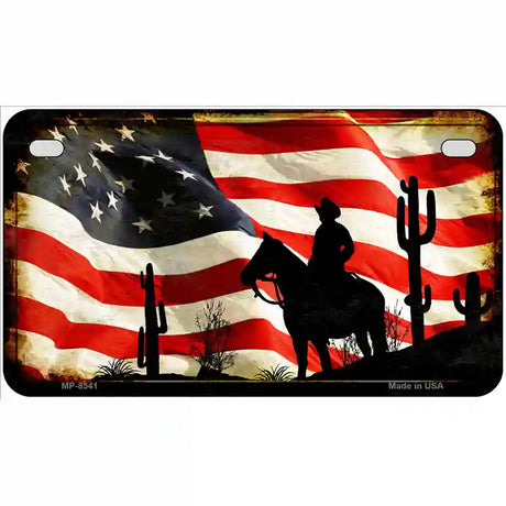 American Cowboy Metal Novelty License Plate