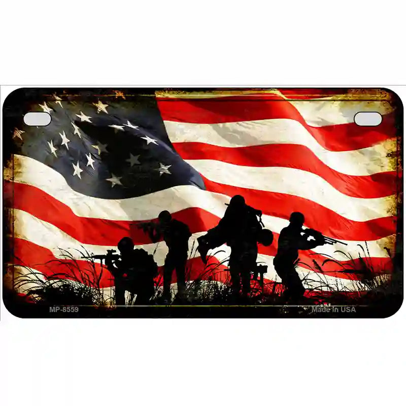 American Freedom Fighters Metal Novelty License Plate 7" x 4" (MP)