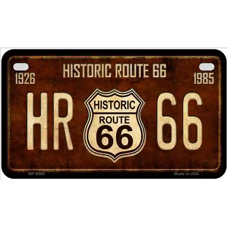 Historic Route 66 Vintage Metal Novelty License Plate 7" x 4" (MP)