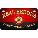 Real Heroes Red Metal Novelty License Plate 7" x 4" (MP)