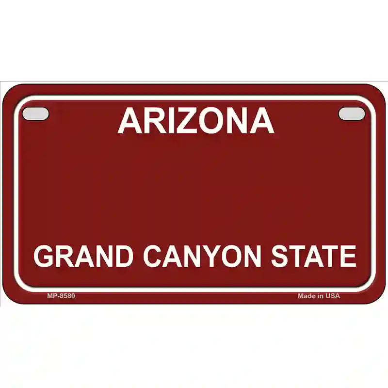 Arizona Red Metal Novelty License Plate 7" x 4" (MP) / Yes