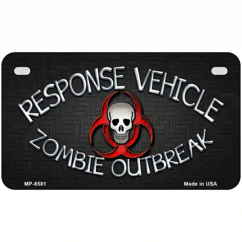 Response Vehicle Metal Novelty License Plate 7" x 4" (MP)