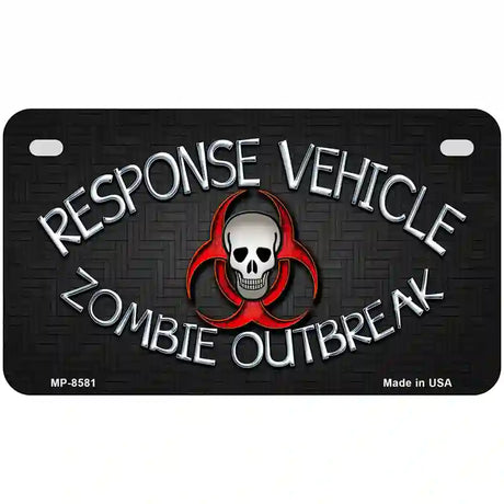 Response Vehicle Metal Novelty License Plate 7" x 4" (MP)