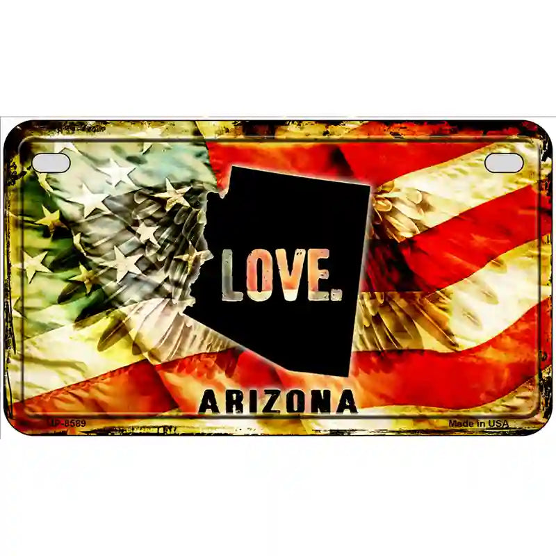 Arizona Love Metal Novelty License Plate 7" x 4" (MP)