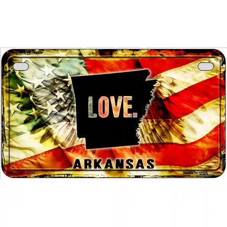 Arkansas Love Metal Novelty License Plate 7" x 4" (MP)