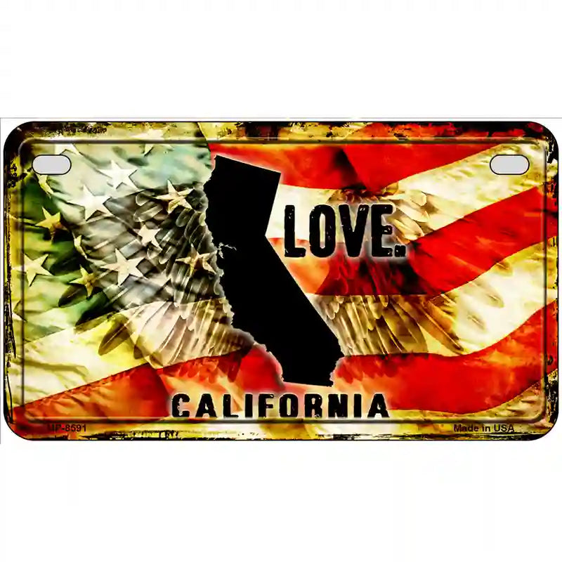 California Love Metal Novelty License Plate 7" x 4" (MP)