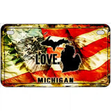 Michigan Love Metal Novelty License Plate 7" x 4" (MP)