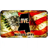 Mississippi Love Metal Novelty License Plate 7" x 4" (MP)