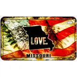 Missouri Love Metal Novelty License Plate 7" x 4" (MP)