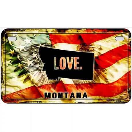 Montana Love Metal Novelty License Plate 7" x 4" (MP)