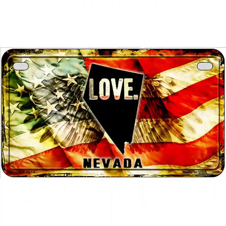 Nevada Love Metal Novelty License Plate 7" x 4" (MP)