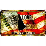 New Hampshire Love Metal Novelty License Plate 7" x 4" (MP)