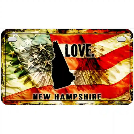 New Hampshire Love Metal Novelty License Plate 7" x 4" (MP)