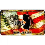 New Jersey Love Metal Novelty License Plate 7" x 4" (MP)