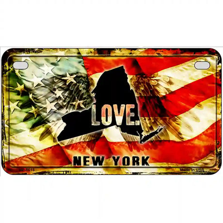 New York Love Metal Novelty License Plate 7" x 4" (MP)