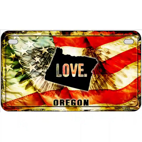 Oregon Love Metal Novelty License Plate 7" x 4" (MP)