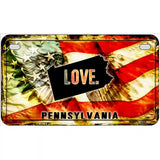 Pennsylvania Love Metal Novelty License Plate 7" x 4" (MP)