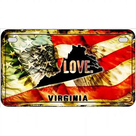 Virginia Love Metal Novelty License Plate 7" x 4" (MP)