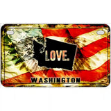 Washington Love Metal Novelty License Plate 7" x 4" (MP)