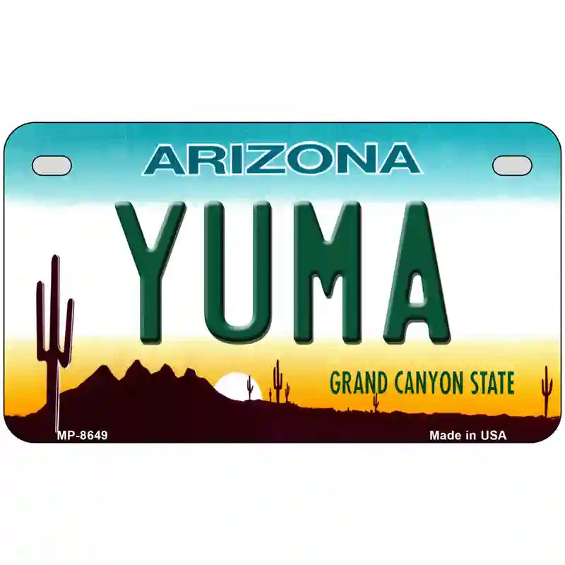 Yuma Arizona Metal Novelty License Plate 7" x 4" (MP)