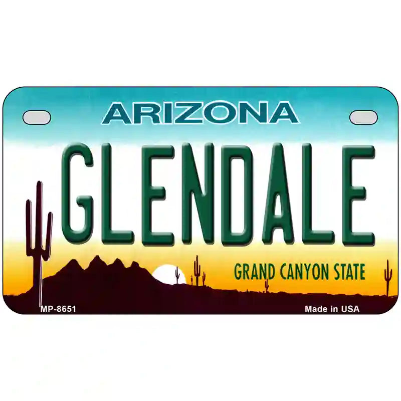 Glendale Arizona Metal Novelty License Plate 7" x 4" (MP)