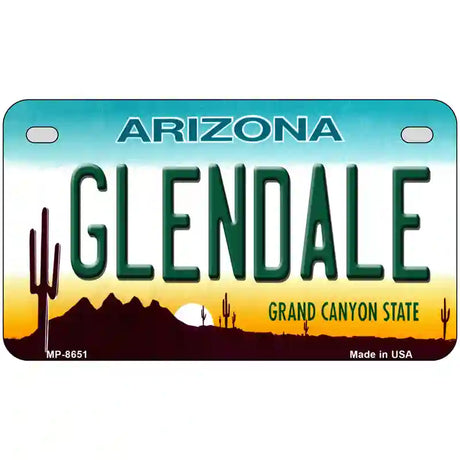 Glendale Arizona Metal Novelty License Plate 7" x 4" (MP)