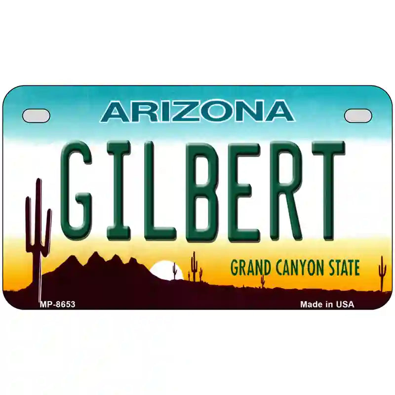 Gilbert Arizona Metal Novelty License Plate 7" x 4" (MP)