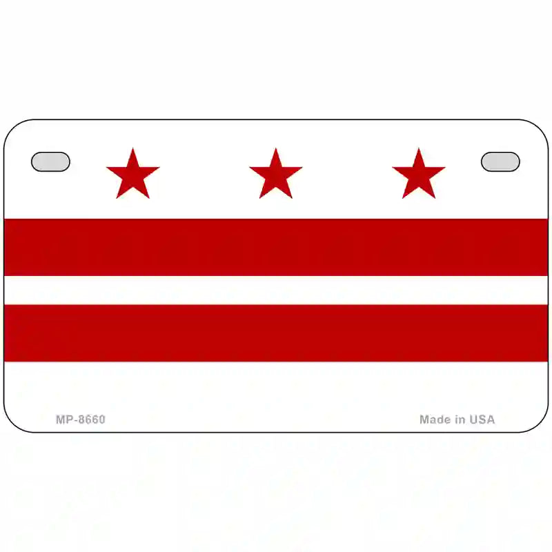 Washington DC Flag Metal Novelty License Plate 7" x 4" (MP)