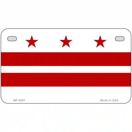 Washington DC Flag Metal Novelty License Plate 7" x 4" (MP)