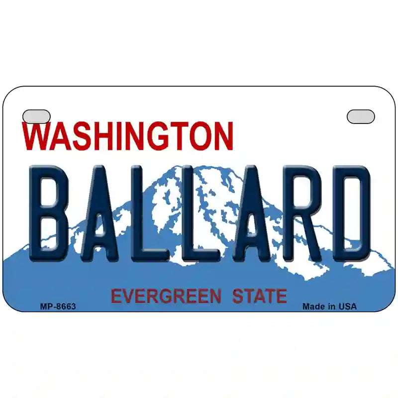 Ballard Washington Metal Novelty License Plate 7" x 4" (MP)