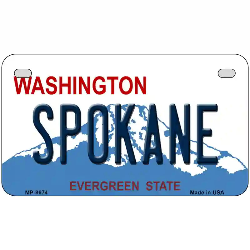 Spokane Washington Metal Novelty License Plate 7" x 4" (MP)